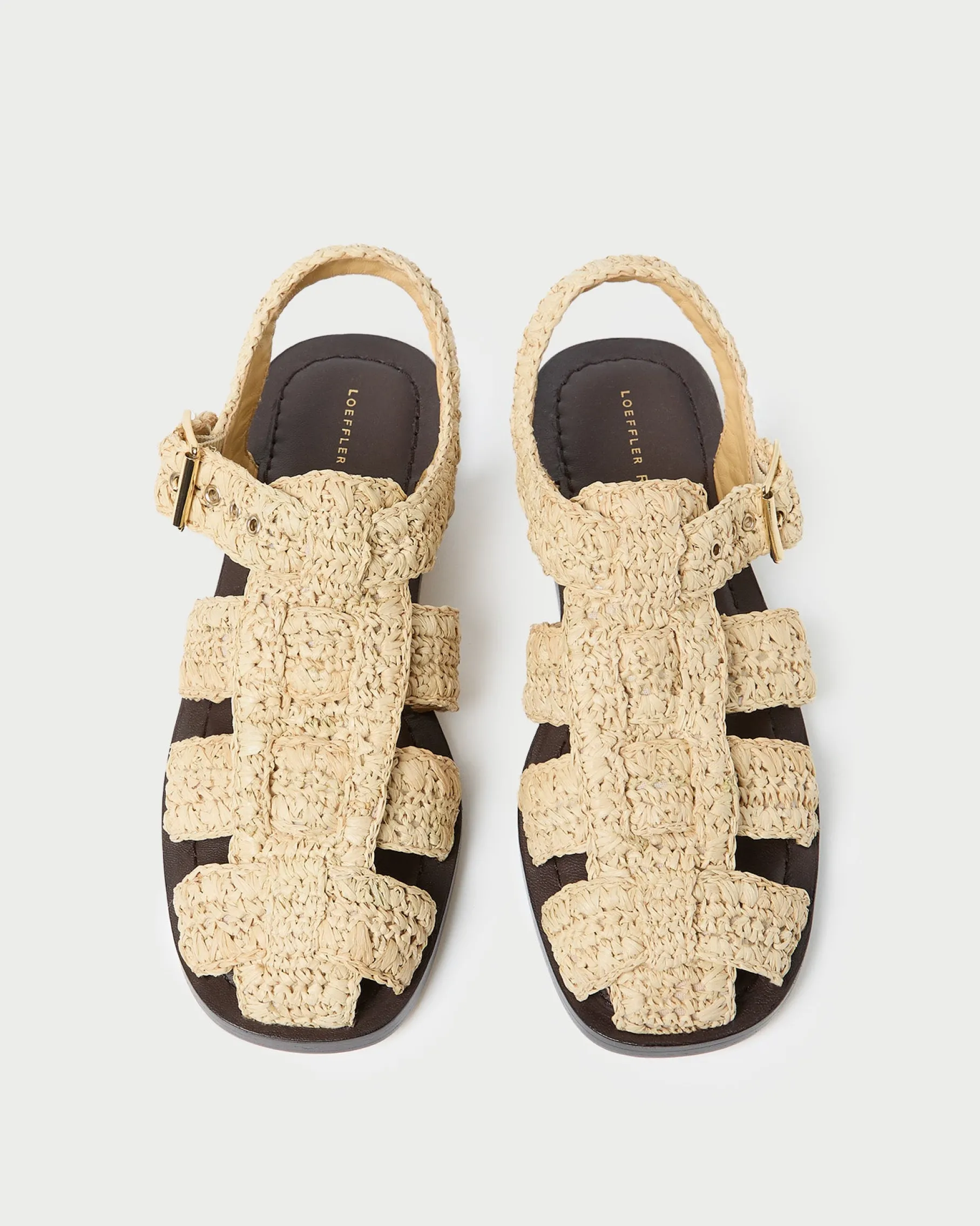 Sawyer Natural Crochet Caged Sandal