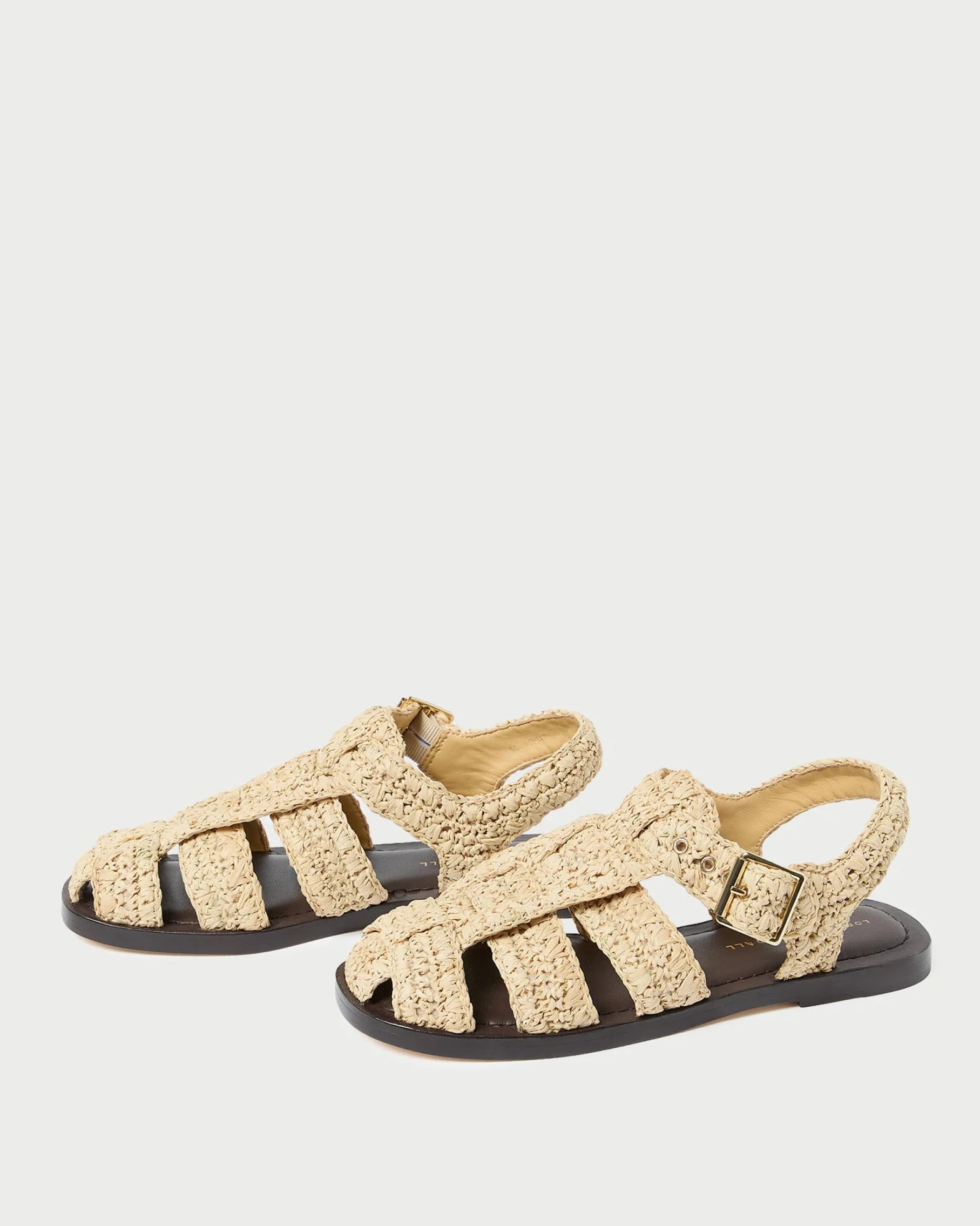 Sawyer Natural Crochet Caged Sandal