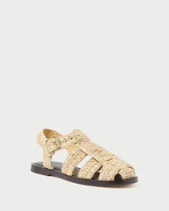 Sawyer Natural Crochet Caged Sandal