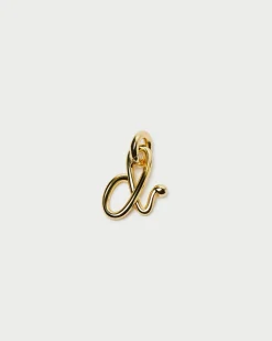 Small Gold Letter "D" Charm