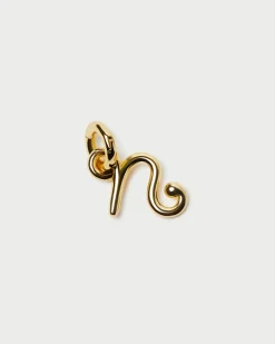 Small Gold Letter "N" Charm