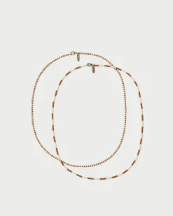 Soo Amber/Cream Necklace Set