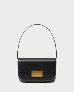 Stefania Cacao Studded Baguette Bag