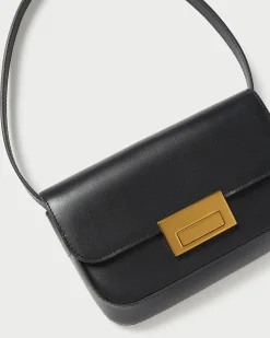 Stefania Cacao Studded Baguette Bag