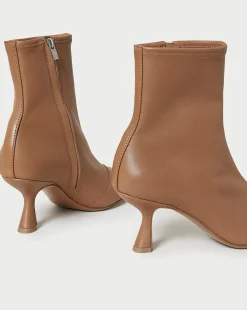 Thandy Black Curved Heel Bootie