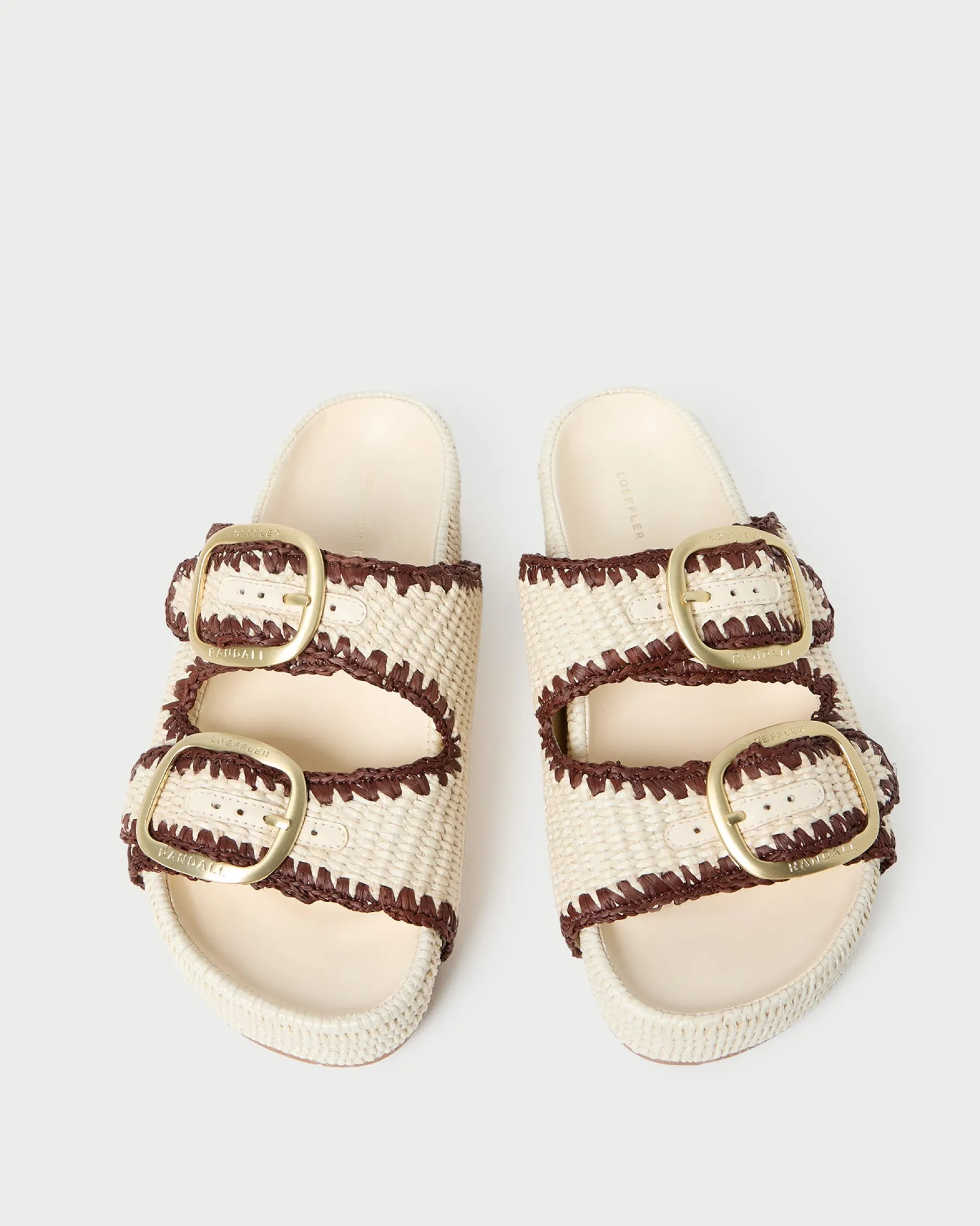 Theo Cream Raffia Footbed Sandal