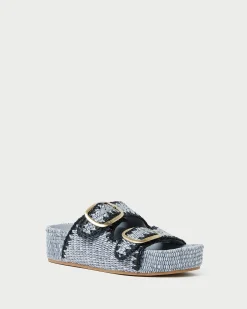 Theo Cream Raffia Footbed Sandal
