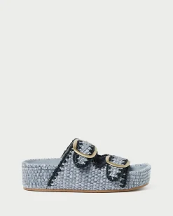 Theo Cream Raffia Footbed Sandal