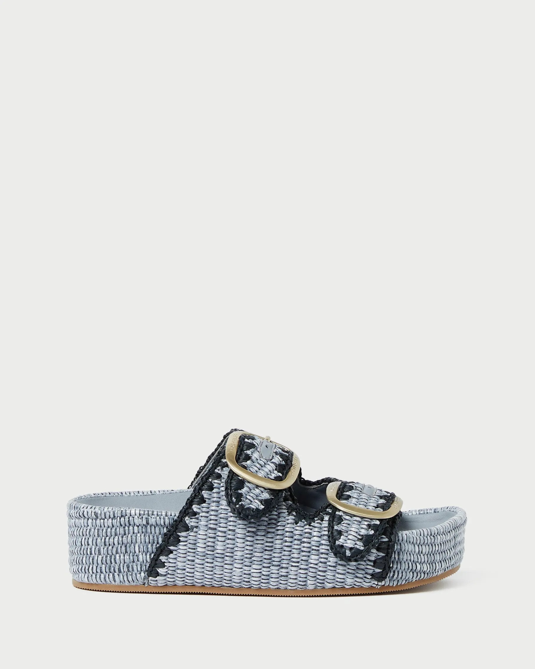 Theo Cream Raffia Footbed Sandal