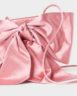 Violet Black Satin Bow Crossbody
