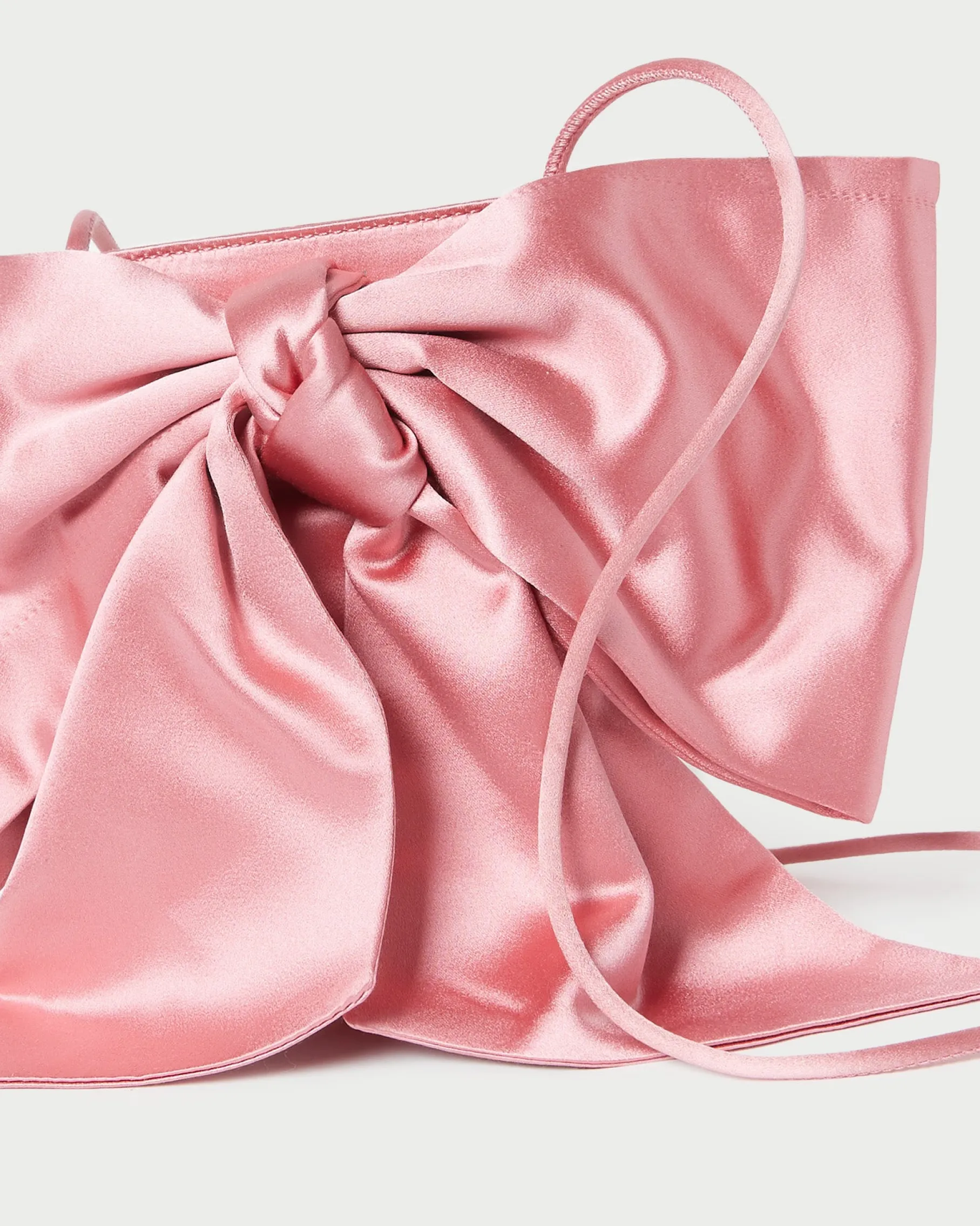 Violet Black Satin Bow Crossbody