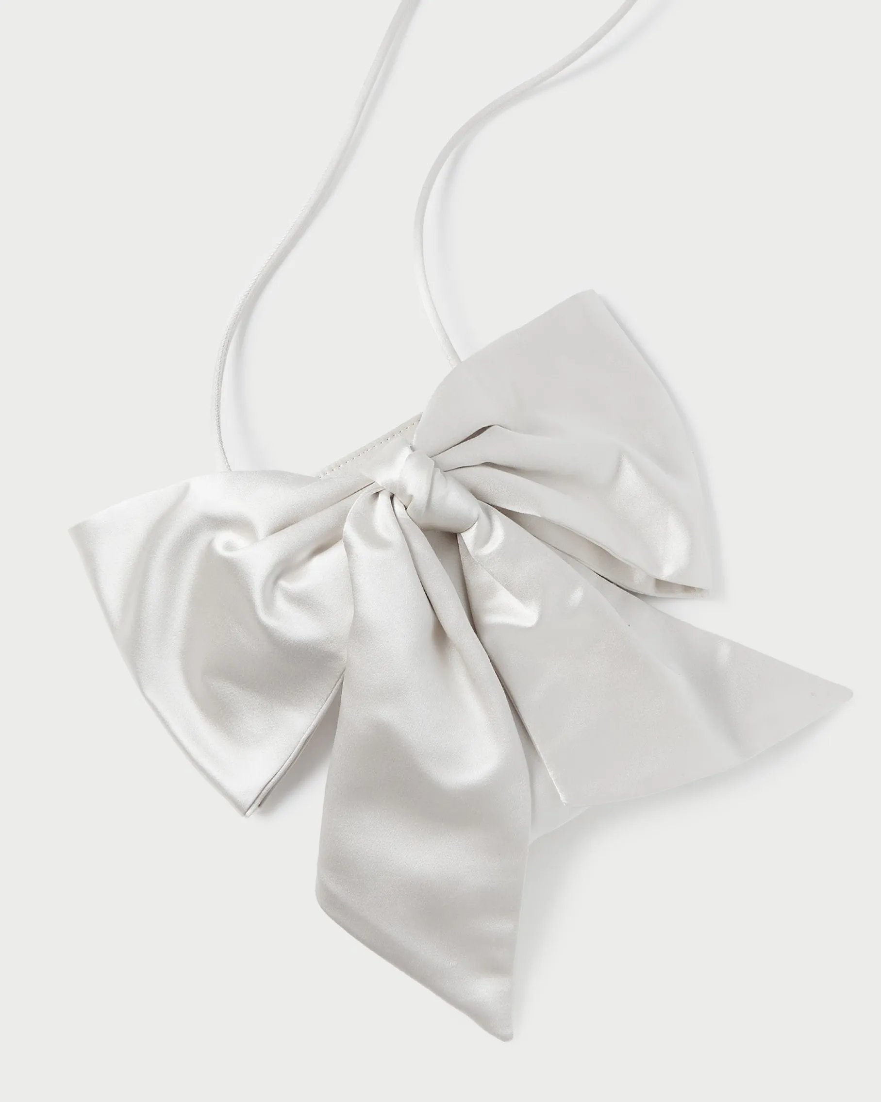 Violet Black Satin Bow Crossbody