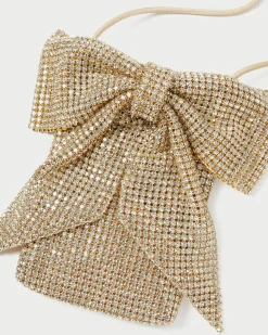 Violet Cream Satin Bow Crossbody