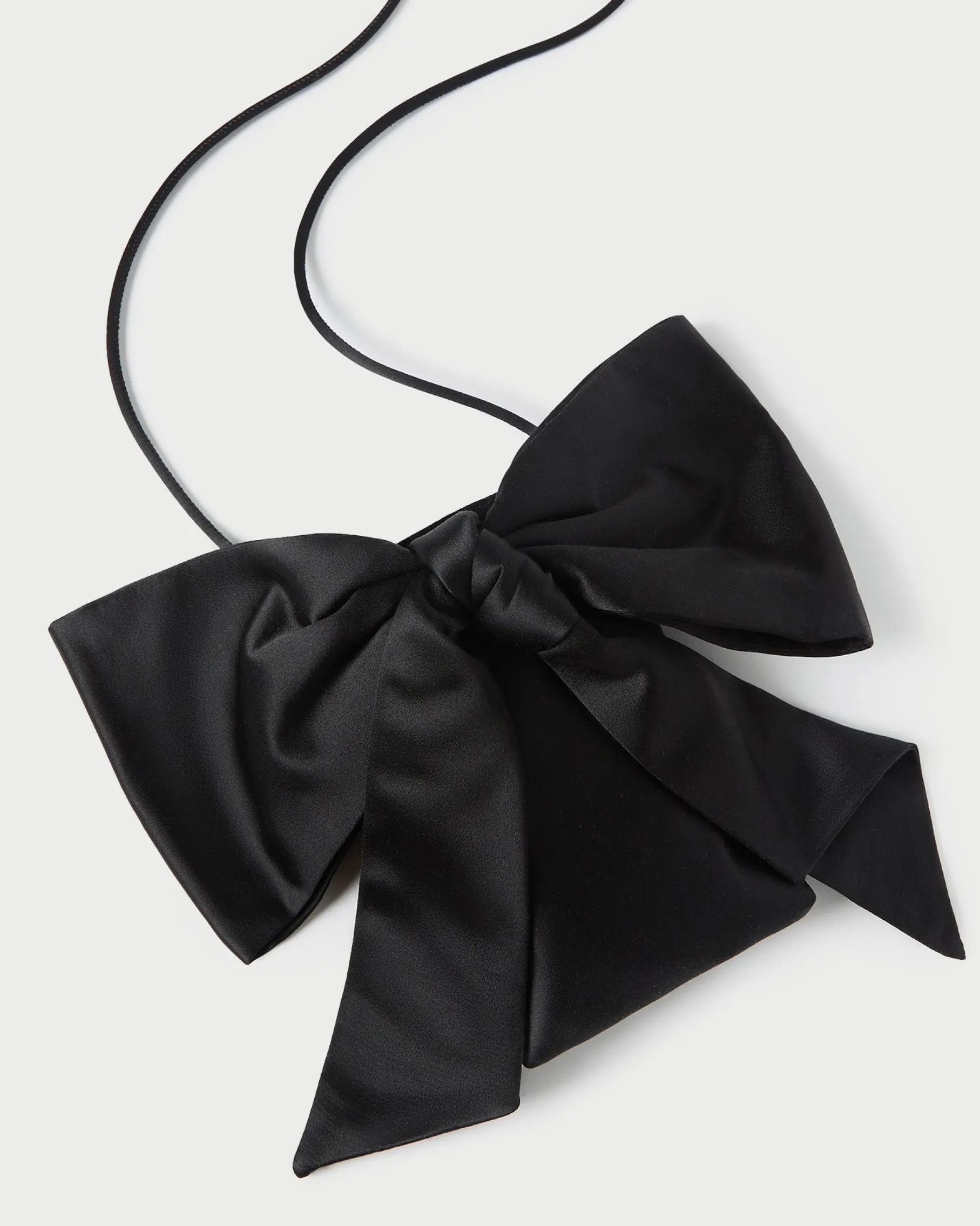 Violet Cream Satin Bow Crossbody