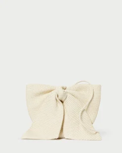 Violet Cream Woven Bow Crossbody