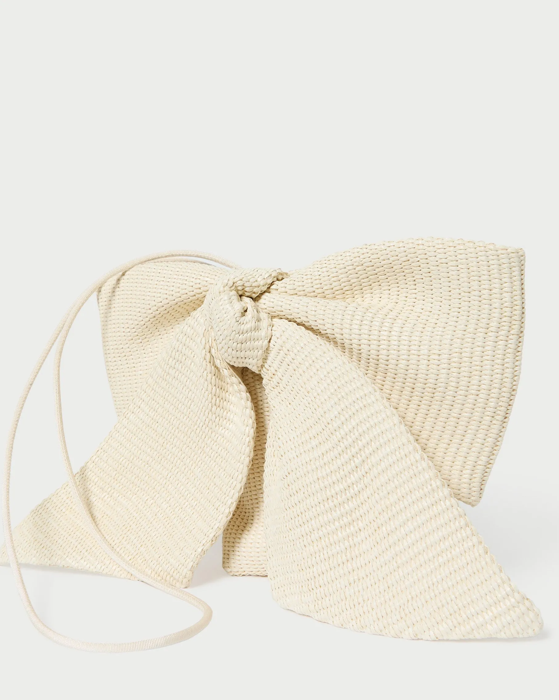 Violet Cream Woven Bow Crossbody