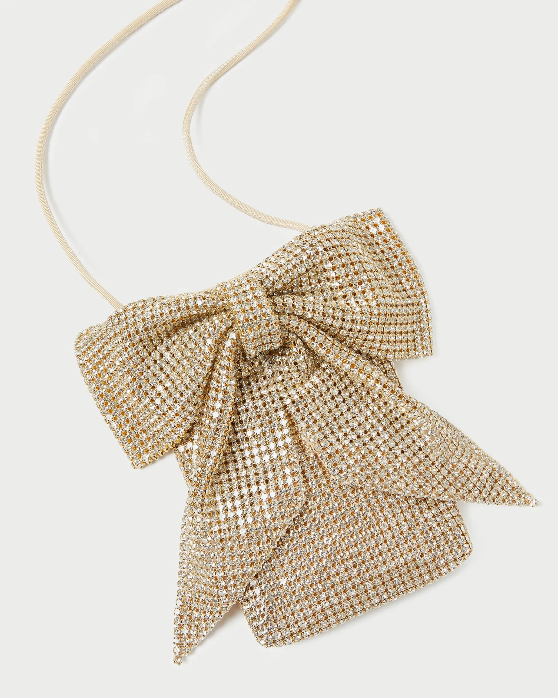 Violet Cream Woven Bow Crossbody
