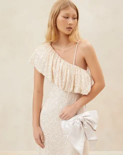 Violet Cream Woven Bow Crossbody