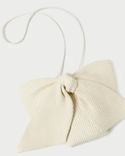 Violet Cream Woven Bow Crossbody