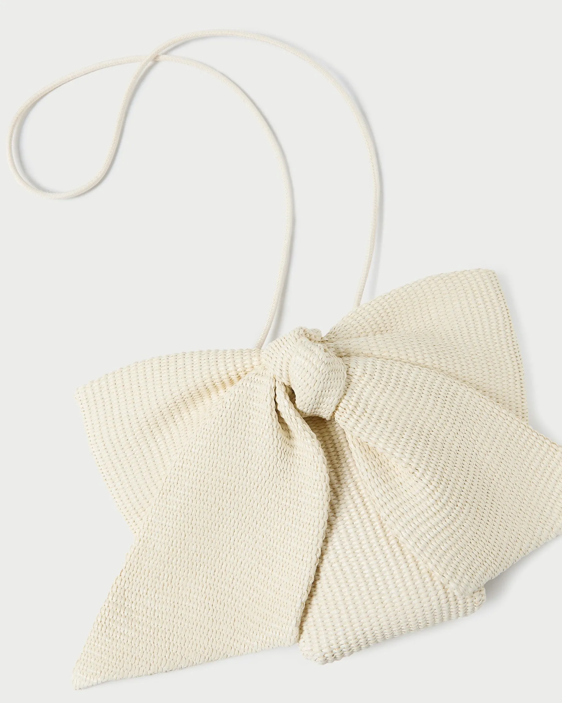 Violet Cream Woven Bow Crossbody