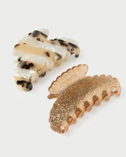 Yuri Champagne/Tortoise Clip Set
